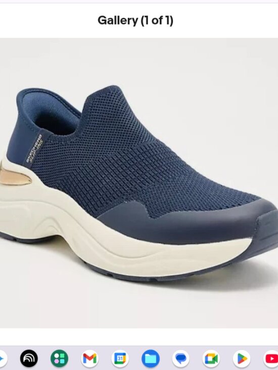 Skechers Shoes - Skechers Street Slip-ins Vegan Knit Shoes -Hazel Rosalind-Navy-7M A662509 NEW